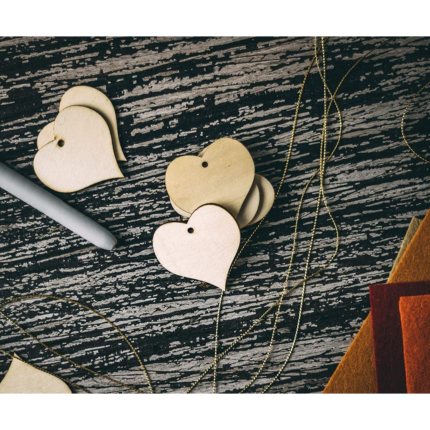 Maitri 40 Pcs Heart Shape Key Chains With Ring (50 X 50) Mm | Mandala Art Mdf Board Suitable For Decoupage | Mdf Art And Craft | It Is Suitable For All Type Of Craft And Painting Activities