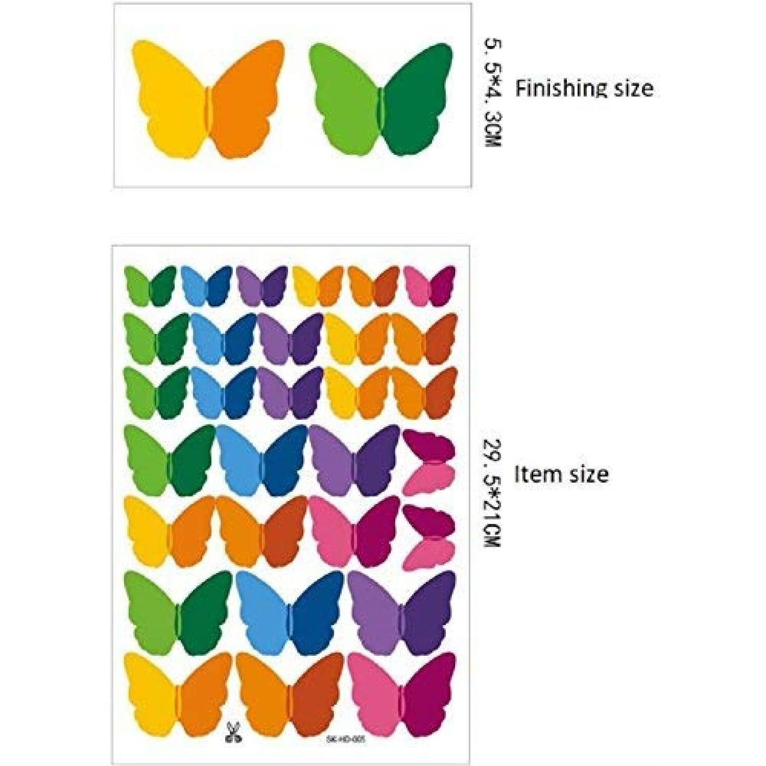 Jaamso Royals Multicolor 3D Butterfly Stickers For Wall, Butterfly Decoration Items, Butterfly Stickers, Butterfly Wall Decor, Butterflies, Butterflies For Wall Decoration 30 Piece (21 Cm X 29.7 Cm)