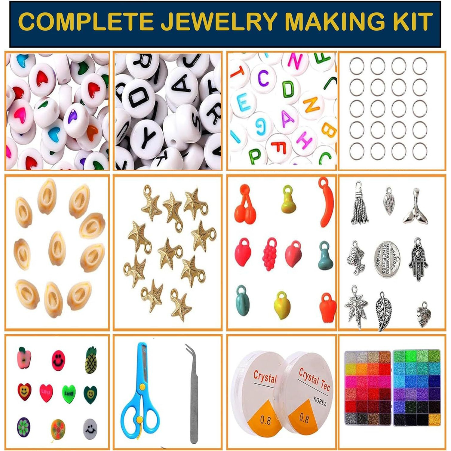 Diy Crafts 4Mm 12/0 28 Colors Glass Seed Beads, Charms Bracelet Jewelry Making Beads Mixed Kit Gifts For Teen Girls Crafts For Girls Ages 8-12 Birthday Gifts Christmas Pcs - (1100)