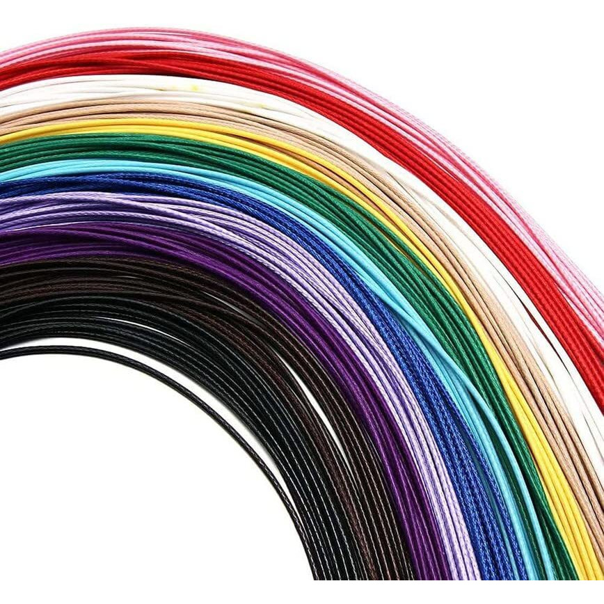 Diy Crafts 5 Pcs Total Qty, Multi Colour, Waxed Necklace Cord Bulk For Jewelry Making,Necklace Rope String With Clasp For Diy Bracelet P (5 Pcs Total Qty, Multi Colour)