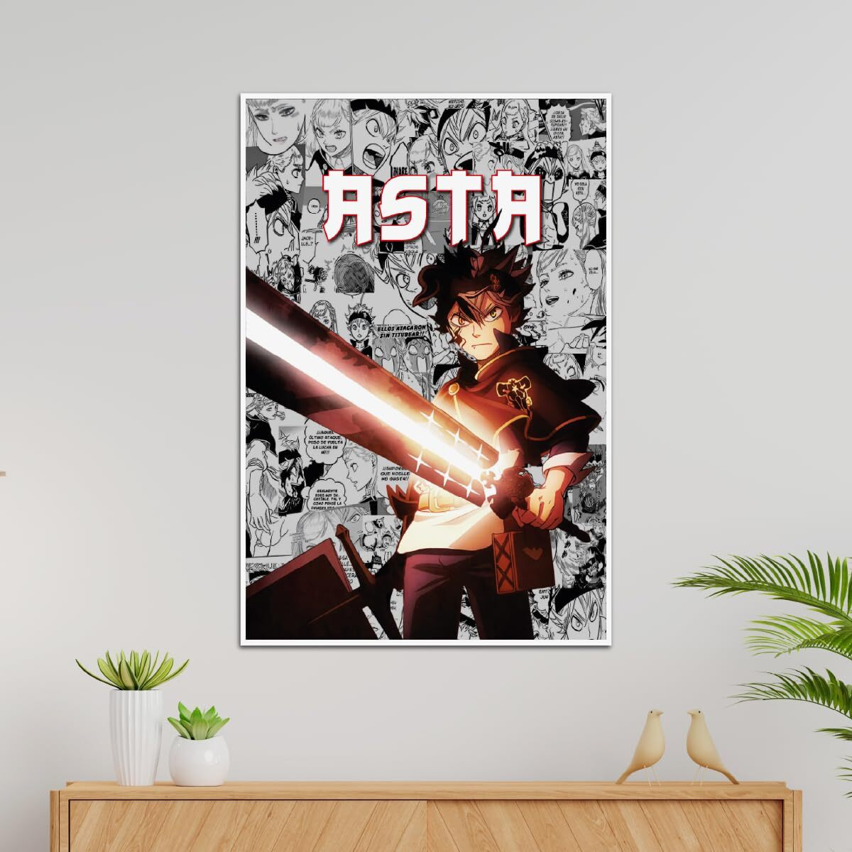 Tenorarts Asta Poster Black Clover Anime Wall Posters With Thick 300 Gsm Matt Finish Paper (18Inches X 12Inches)