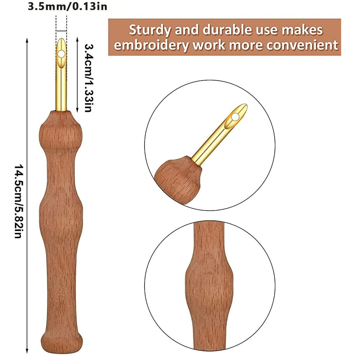 Hasthip 17 Pieces Fullset Punch Needle Embroidery Starter Kits Rug Punch Needle Tool Threader Fabric Embroidery Hoop Yarn Punch Needle For Beginner