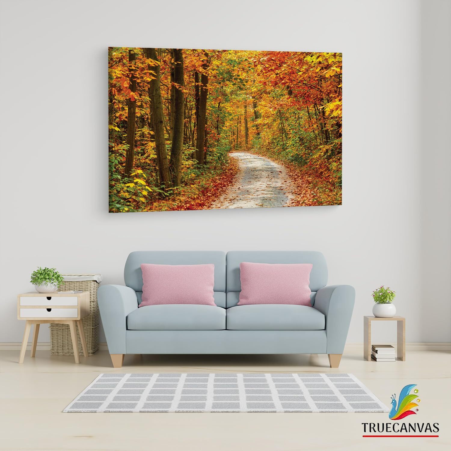 Truecanvas Papermoon Fototapete Pathway, Wooden Framed Canvas Paintings For Living Room | Bedroom | Office | Gallery | Ready Wall Mount Canvas Wall Art Painting | Size - 12 X 18In, Ct0803
