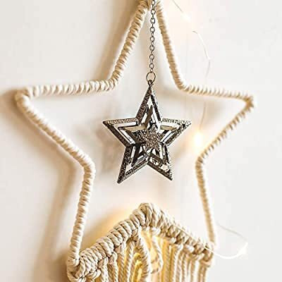 Ritika Craft Metal Rings For Macrame Crafts Star Shape 8 Inch Set Of (4)