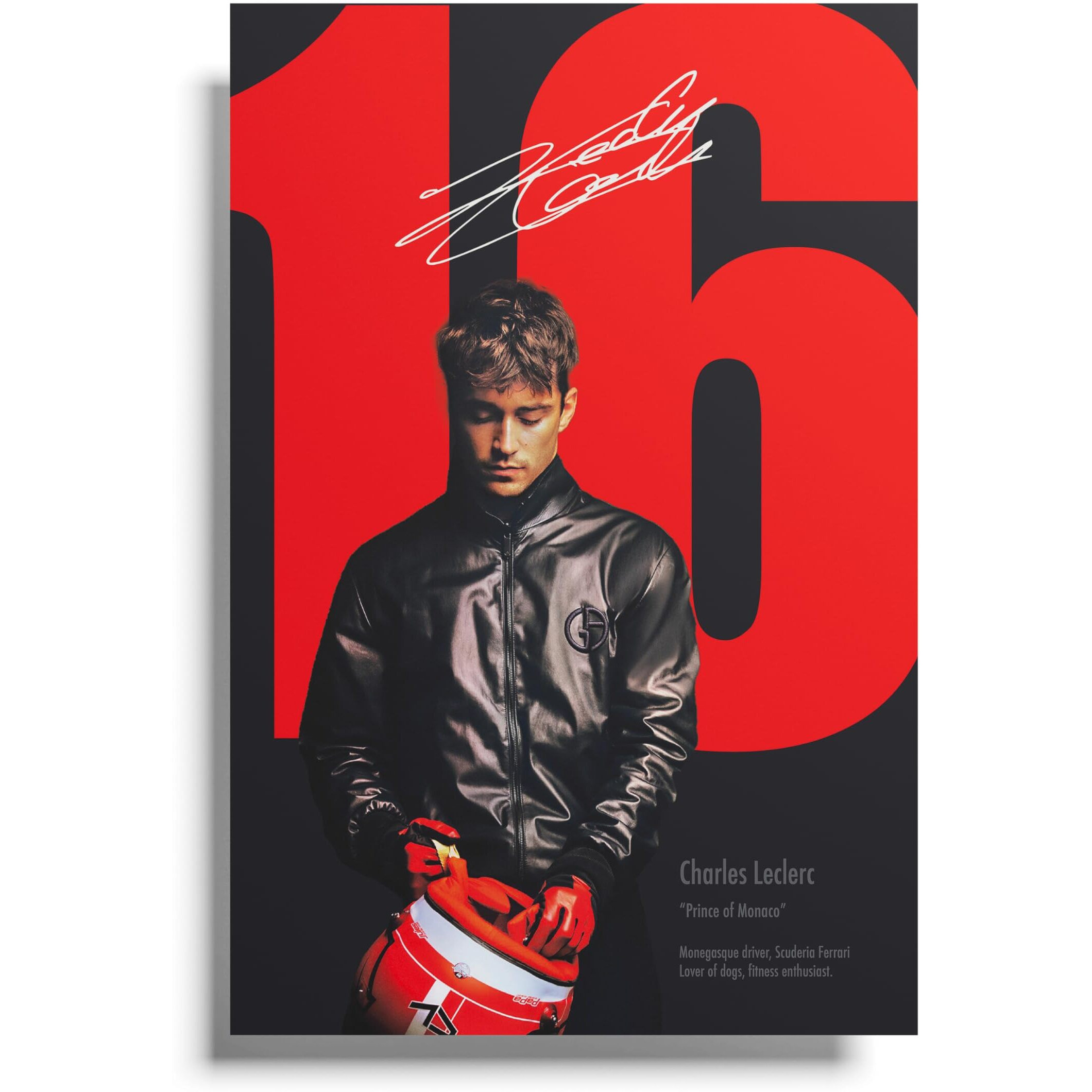 Podiumpe Charles Leclerc Ferrari F1 Poster | Formula 1 Posters For Wall | A3, 300 Gsm Without Frame