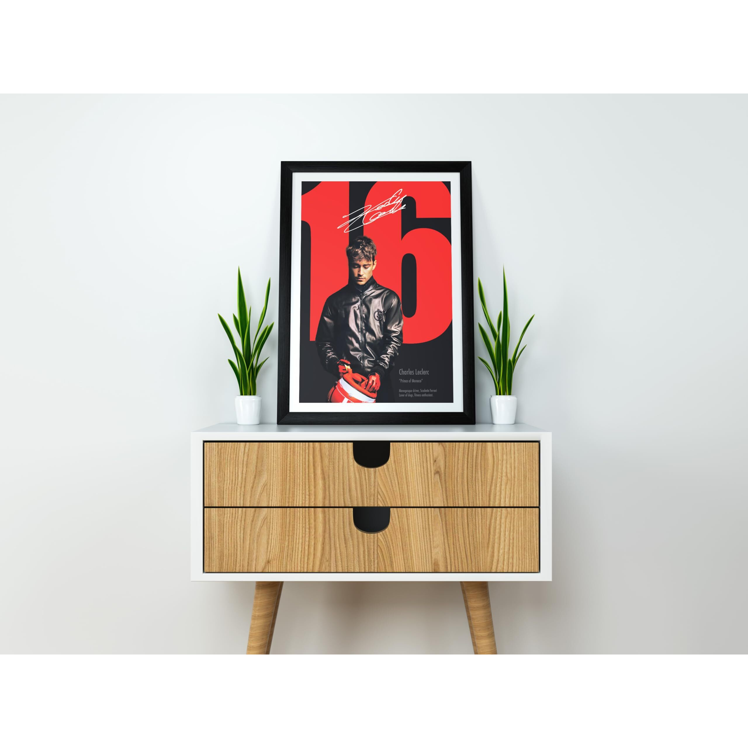 Podiumpe Charles Leclerc Ferrari F1 Poster | Formula 1 Posters For Wall | A3, 300 Gsm Without Frame