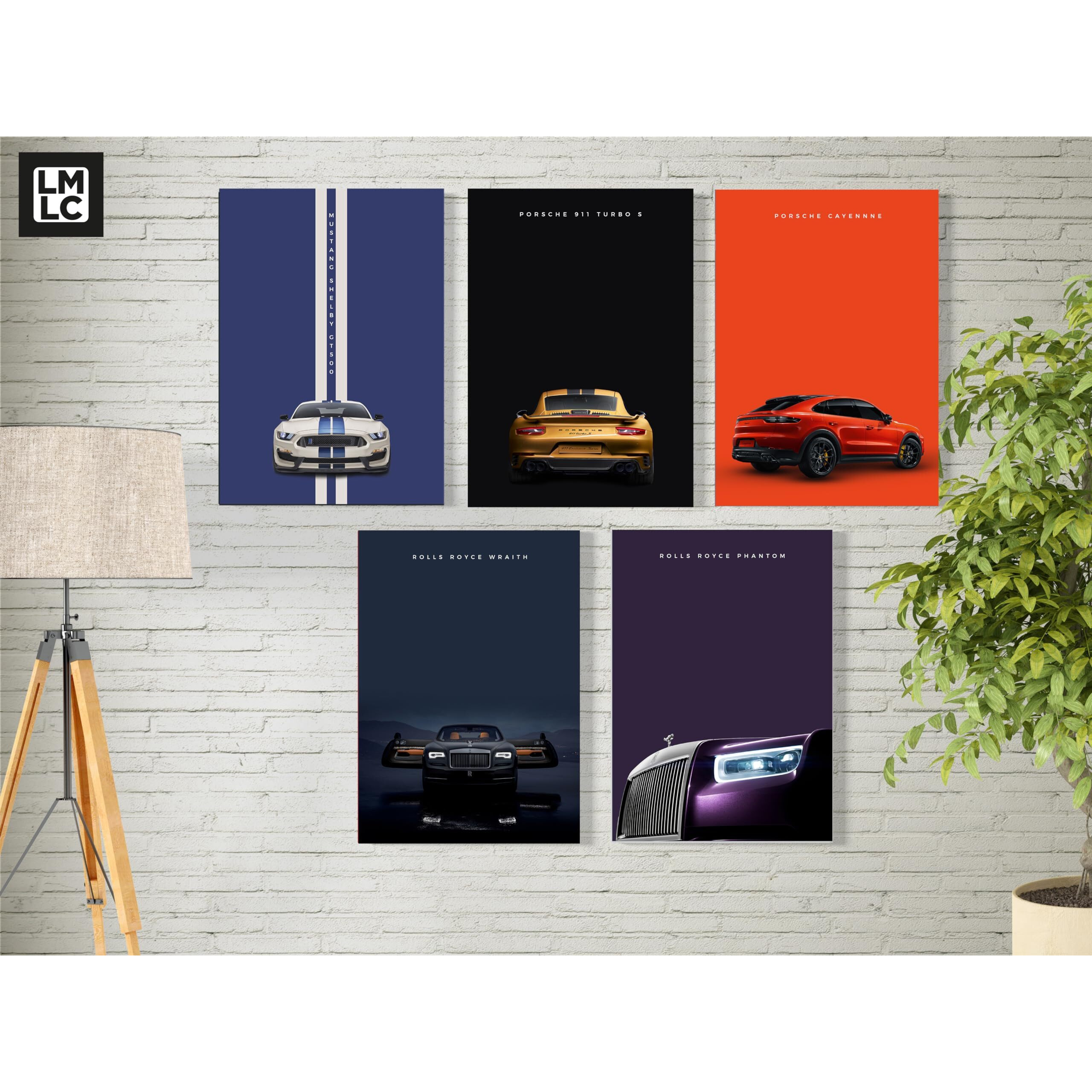 Live Mad Live Crazy (Lmlc) High-Performance Car Vertical Wall Paper Poster Pack - Set Of 5, A4 Size, 9X12 Inch Unframed Art Prints - Home, Bedroom, Living Room & Decor - Aesthetic, Matt Finish