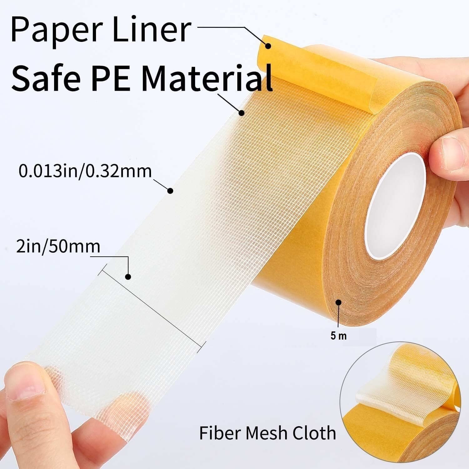 Pravyta Double Sided Carpet Tape, Strong Adhesive Cloth Tape With Yellow Glassine Paper For Carpet, Non Slip Waterproof Removable Mesh Grid Suitable For Hardwood Floors, Mats (3Cm X 20M)