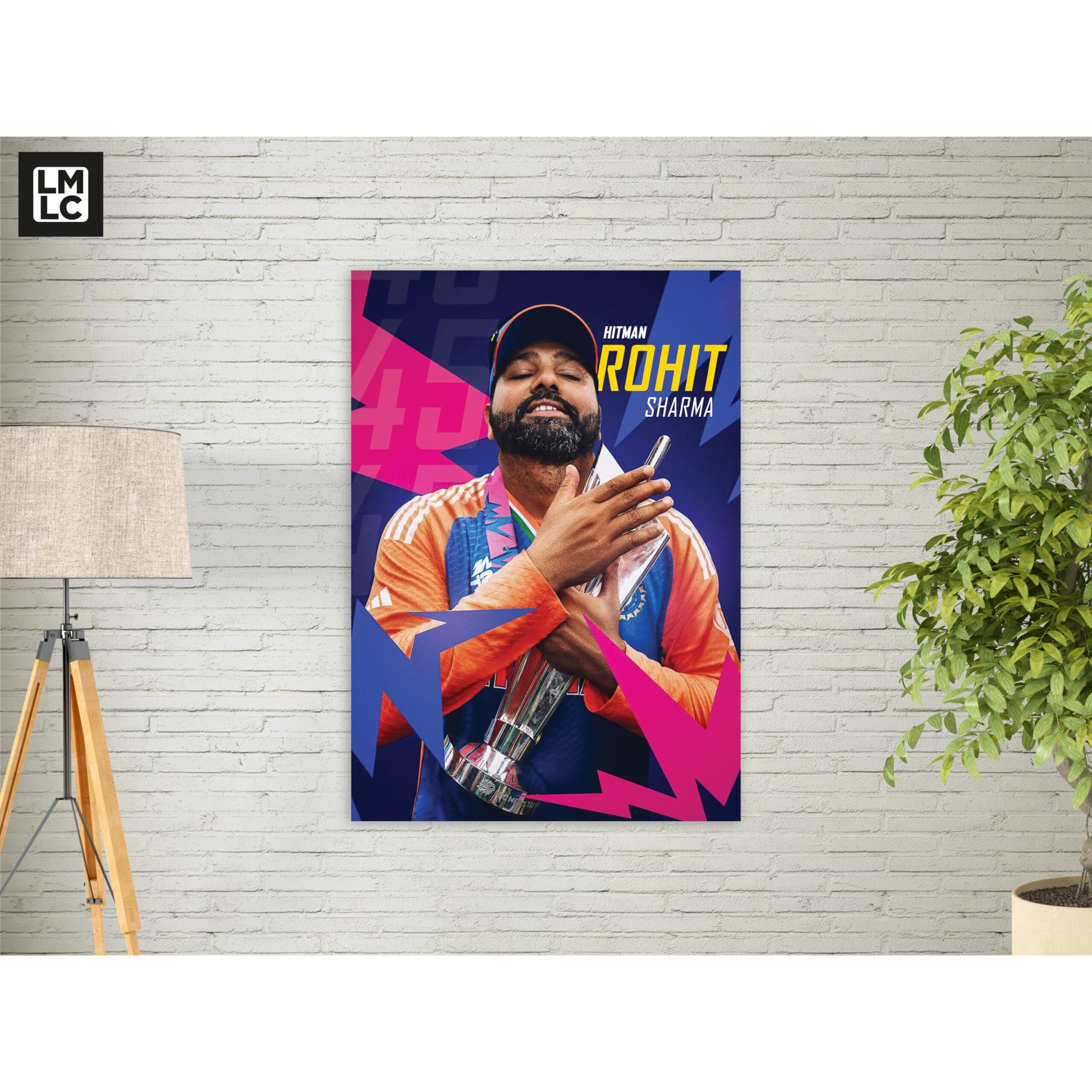 Live Mad Live Crazy (Lmlc) Rohit Sharma Cricket Vertical Single Wall Paper Poster, A3 Size, 12X18 Inch Unframed Art Prints - Home, Bedroom, Living Room & Decor - Aesthetic, Matt Finish