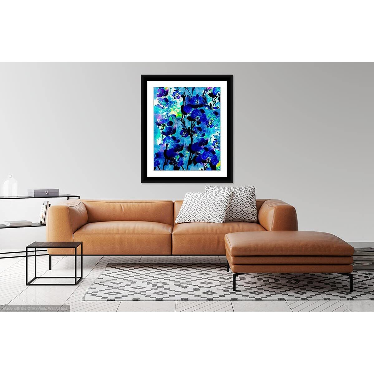 Shsworks Orchid Flowers Framed Digital Reprint Wall Art Canvas Painting Signed By Artist - Copyright Protected Artwork (Multicolour, 20X23 Inch)