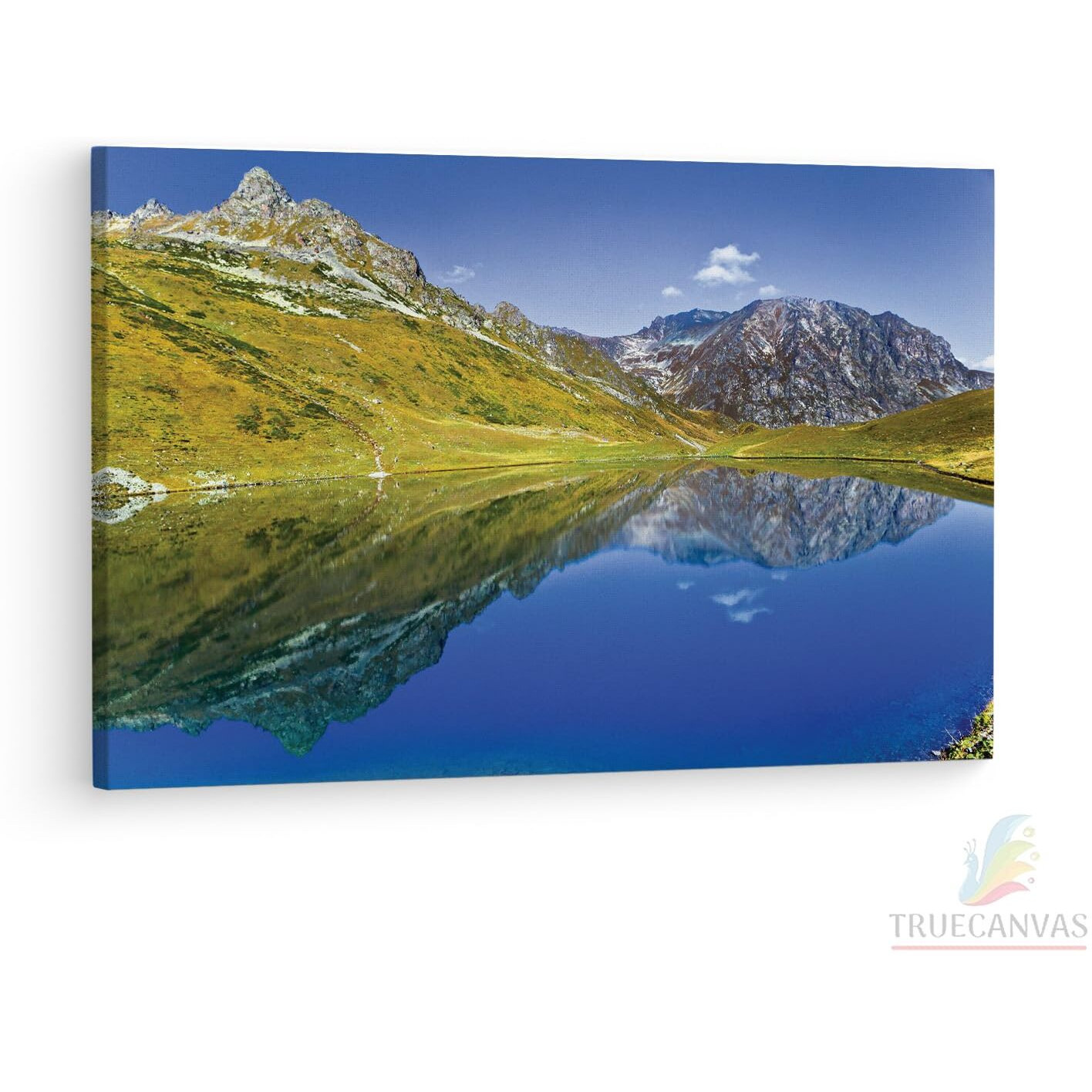 Truecanvas Caucasus Mountains, Wooden Framed Canvas Paintings For Living Room | Bedroom | Office | Gallery | Ready Wall Mount Canvas Wall Art Painting | Size - 12 X 18In, Ct0934