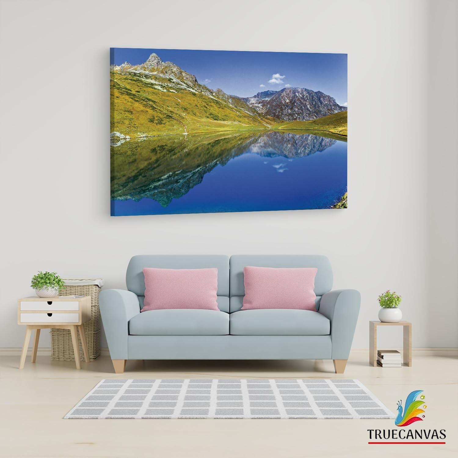 Truecanvas Caucasus Mountains, Wooden Framed Canvas Paintings For Living Room | Bedroom | Office | Gallery | Ready Wall Mount Canvas Wall Art Painting | Size - 12 X 18In, Ct0934
