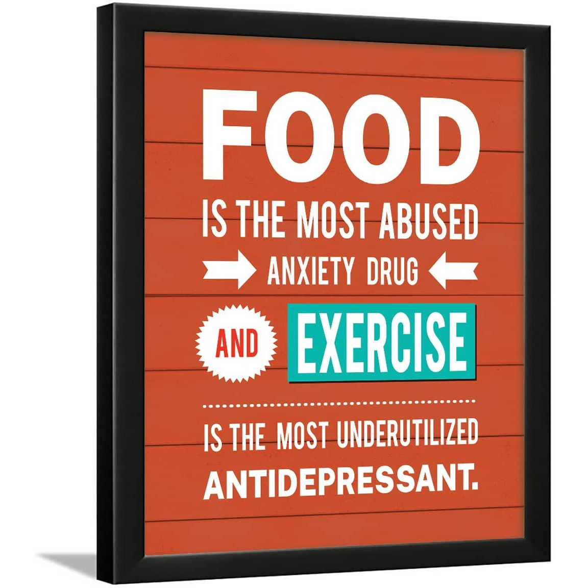 Chaka Chaundh- Health Quotes Wall Frames Decoration - Health Motivation Wall Poster For Diagnostic Center, Path Lab & Hospitals - (14 X 11 Inches) (Food Is The Most - Red)