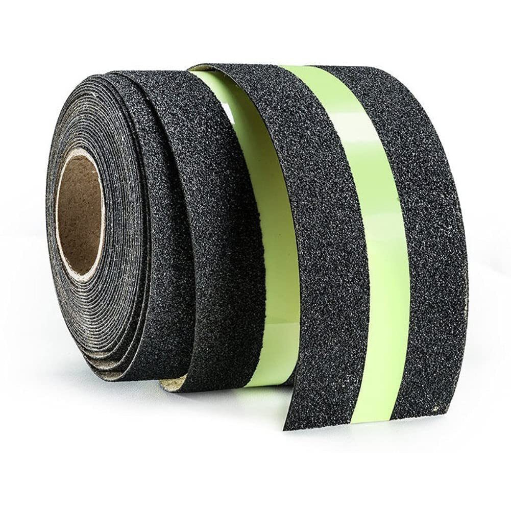 Dhvaja Anti Slip Grip Tape With Green Stripe Non Slip Adhesive Stair Treads,Tread Step Waterproof Stripe For Indoor/Outdoor (5 Meter)