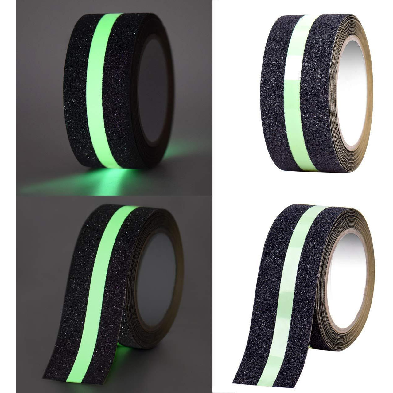Dhvaja Anti Slip Grip Tape With Green Stripe Non Slip Adhesive Stair Treads,Tread Step Waterproof Stripe For Indoor/Outdoor (5 Meter)