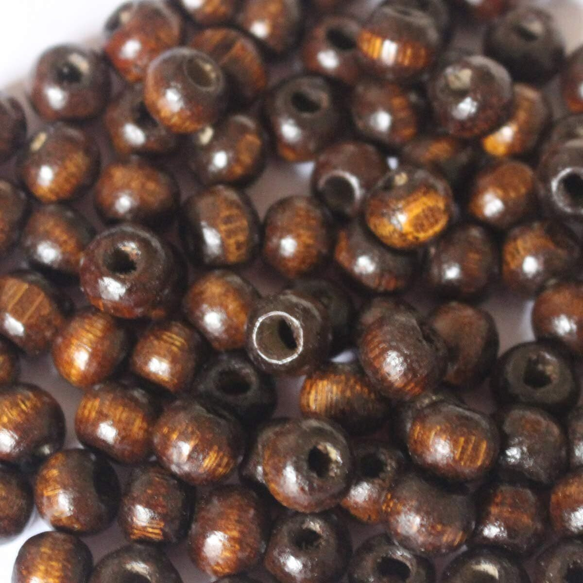 Diy Crafts 130, Mixed Unassorted Wood Beads Round Beads For Jewelry Diy Craft Making Loose Wooden Beads Fit Gemstone Beads (Co (130)