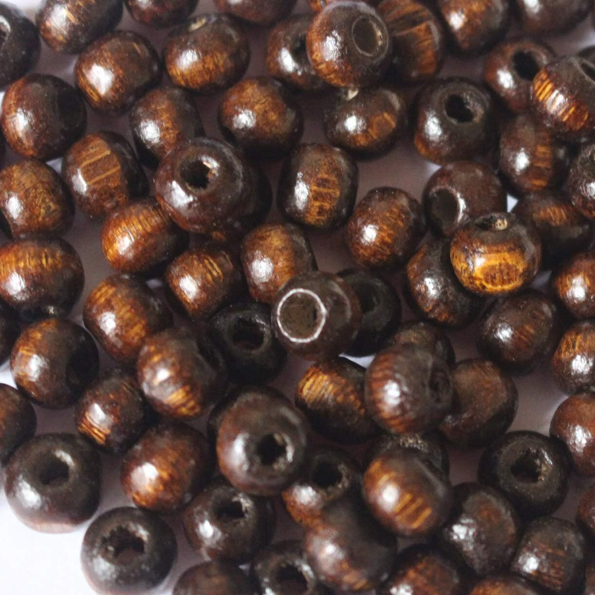 Diy Crafts 130, Mixed Unassorted Wood Beads Round Beads For Jewelry Diy Craft Making Loose Wooden Beads Fit Gemstone Beads (Co (130)