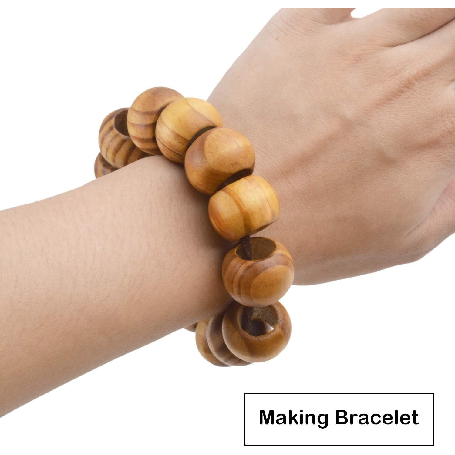 Diy Crafts 260, 8Mm Natural Wooden Beads, Diameter Round Loose Spacer Beads Large Hole Wooden Craft Beads With Beautiful Grain For Diy Handmade Decora (260)