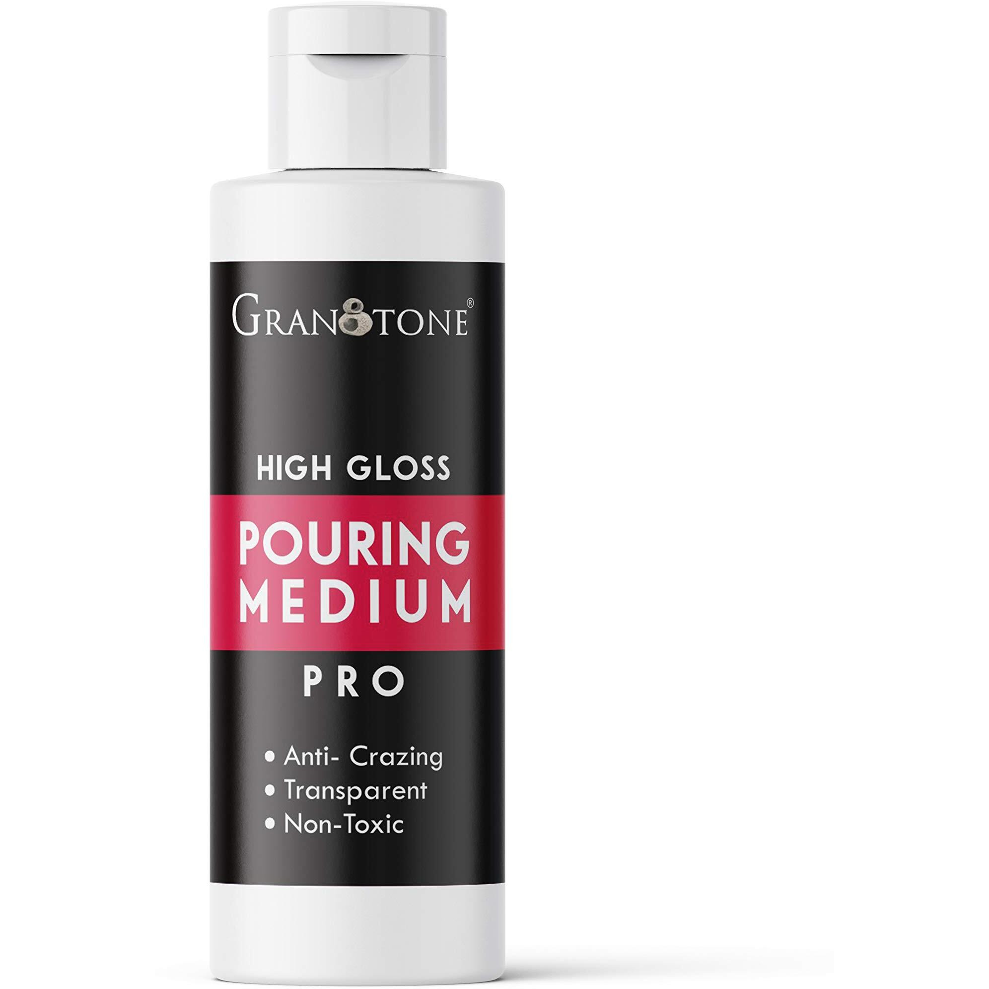 Granotone Acrylic Pouring Medium Anti Crazing & Non Yellowing Pouring Medium For Acrylic Painting High Gloss Medium For Acrylic Paints Increase Flow Non Toxic Formula For Pro Artists & Kid 200Ml