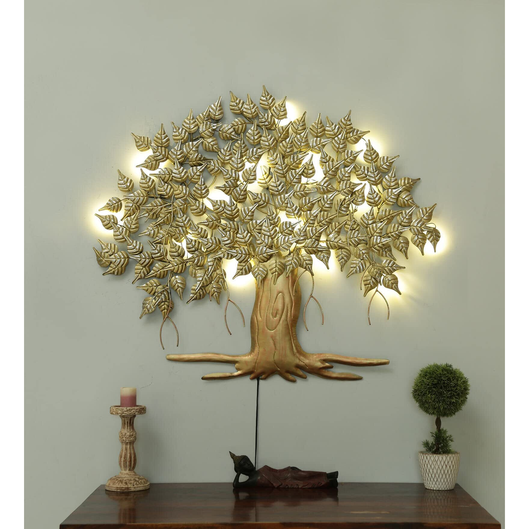 World Decor Led Urban Tree Wall Decor