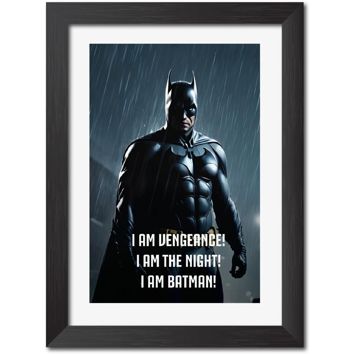 Tenorarts Batman Quotes Poster Frame Comics Laminated Photo Framed Painting With Matt Finish Black Frame (9Inches X 12Inches)