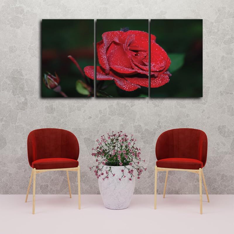 Truecanvas Abstract Canvas Wall Art For Living Room Wall Decor For Bedroom Office Decoration, Wall Decoration Large Painting Artwork Set Of 3 Piece, Each Panel Size 12 X 18, S31515