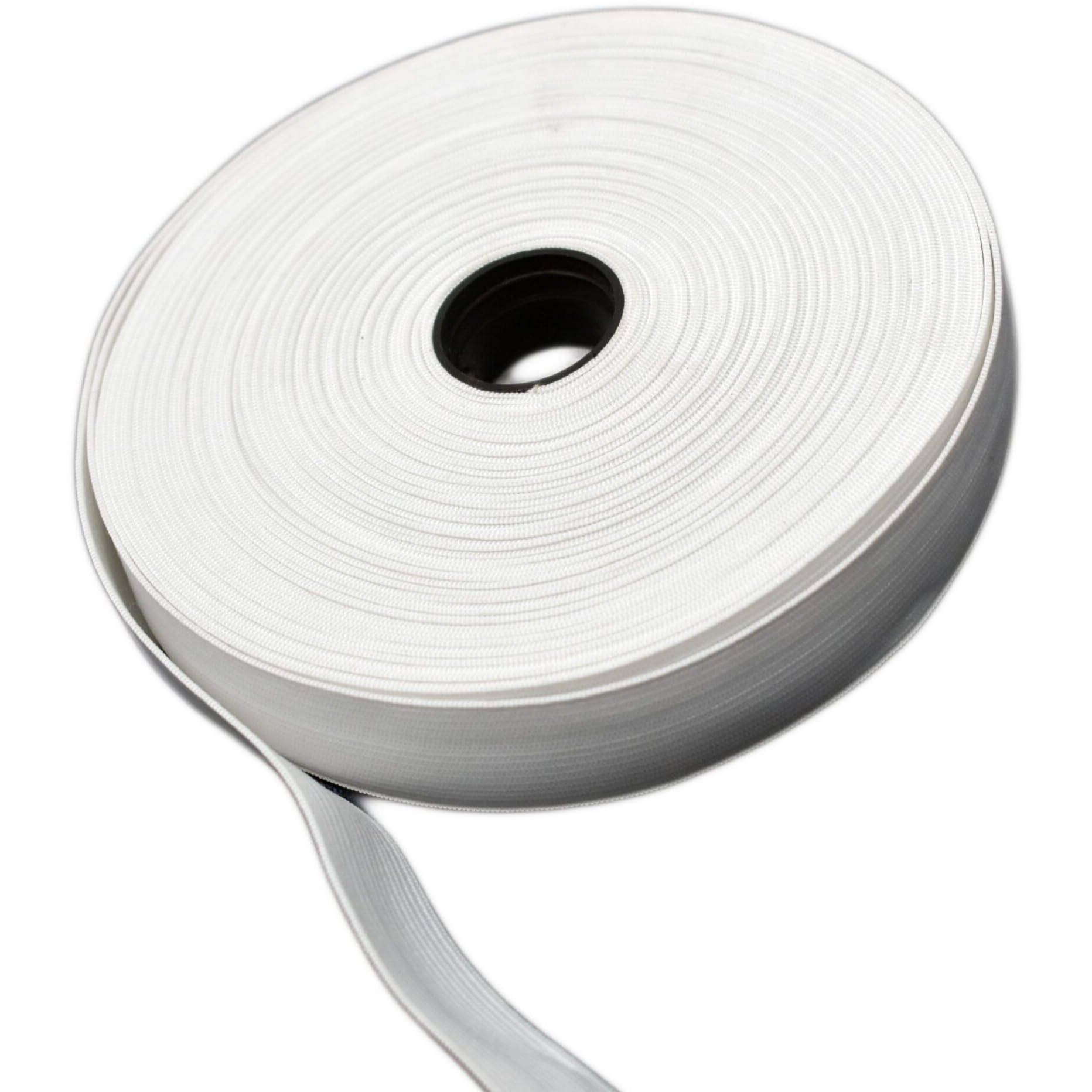 Ampereus | Braided Elastic Band White Elastic (15 Meters, 1 Inch) Cord Heavy Stretch High Elasticity Knit Elastic Band, Ideal For Tailoring/Sewing, Fashion Designing, Boutique, Stitching