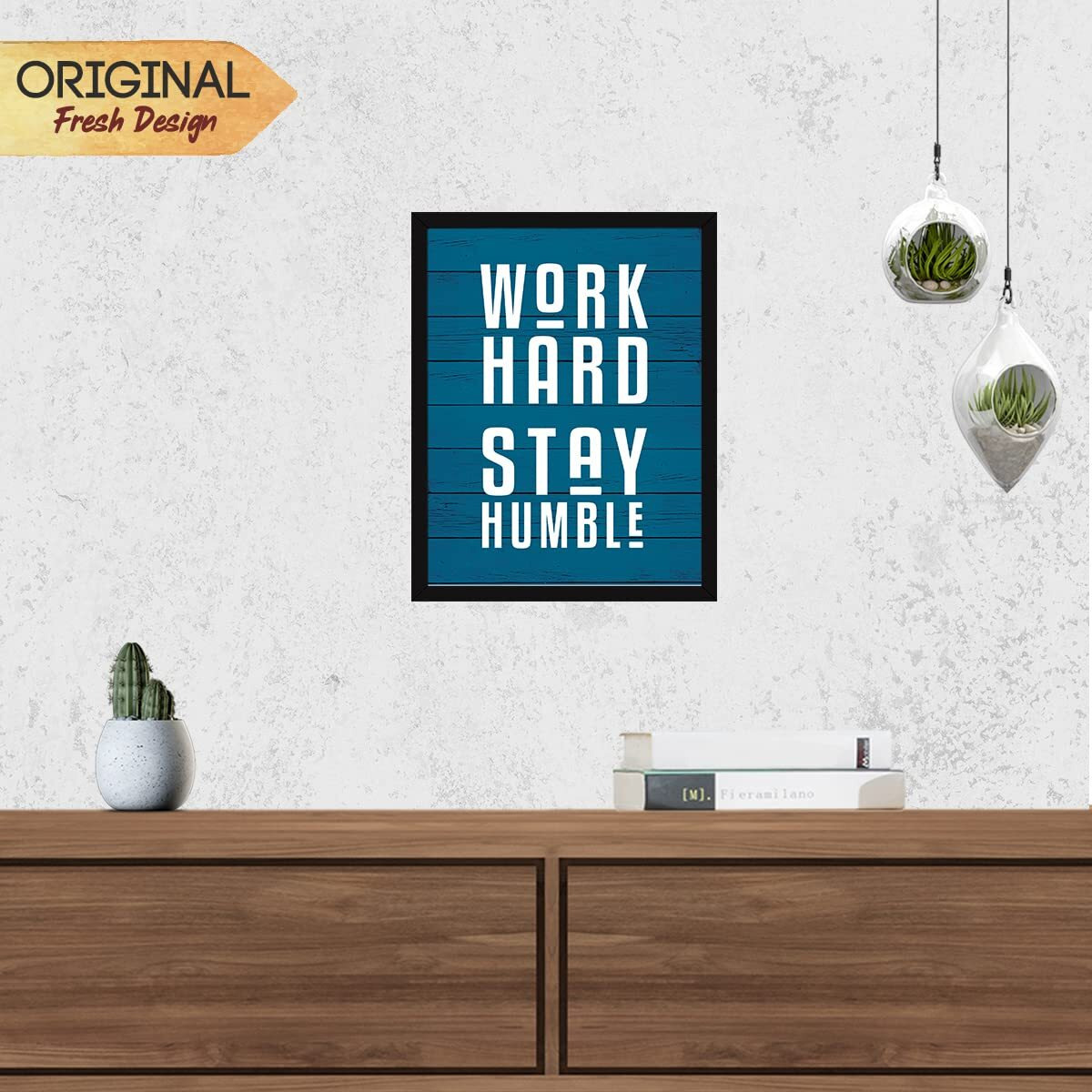 Chaka Chaundh - Hard Work Quotes Wall Frames - Hard Work Motivational Posters With Frame - Motivational Quotes Wall Framed Posters - (