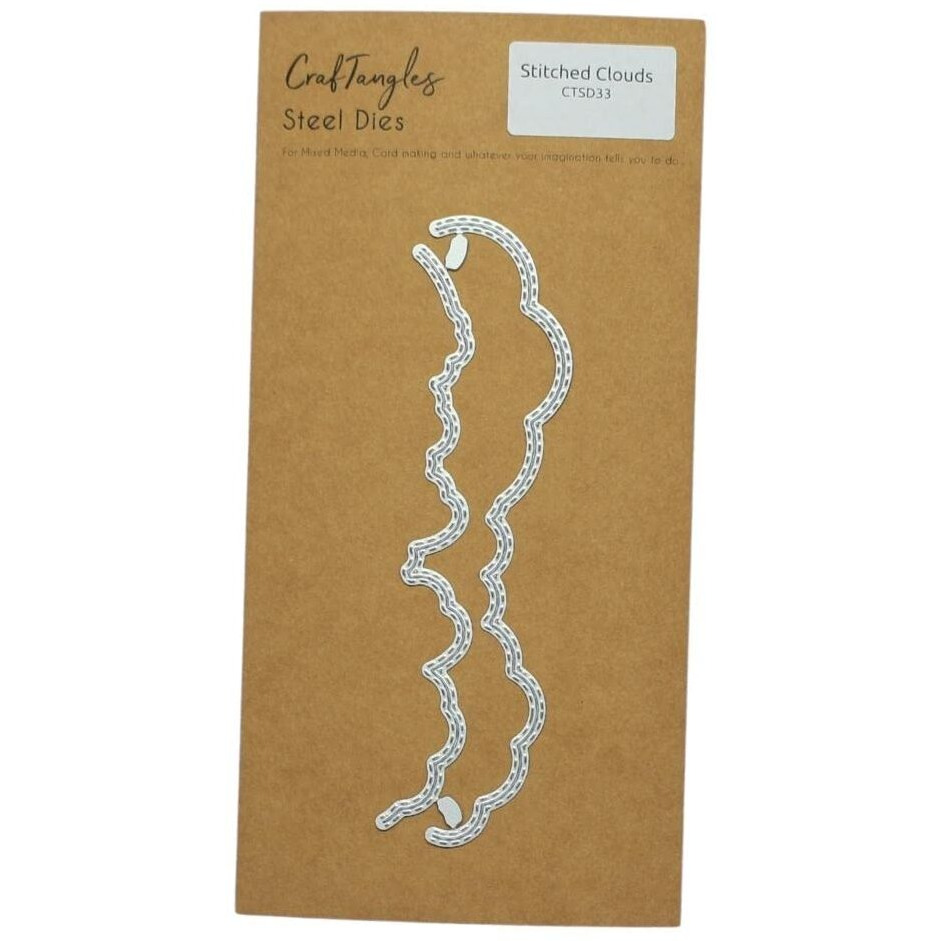 Craftangles Steel Dies - Stitched Clouds (Set Of 2 Dies)