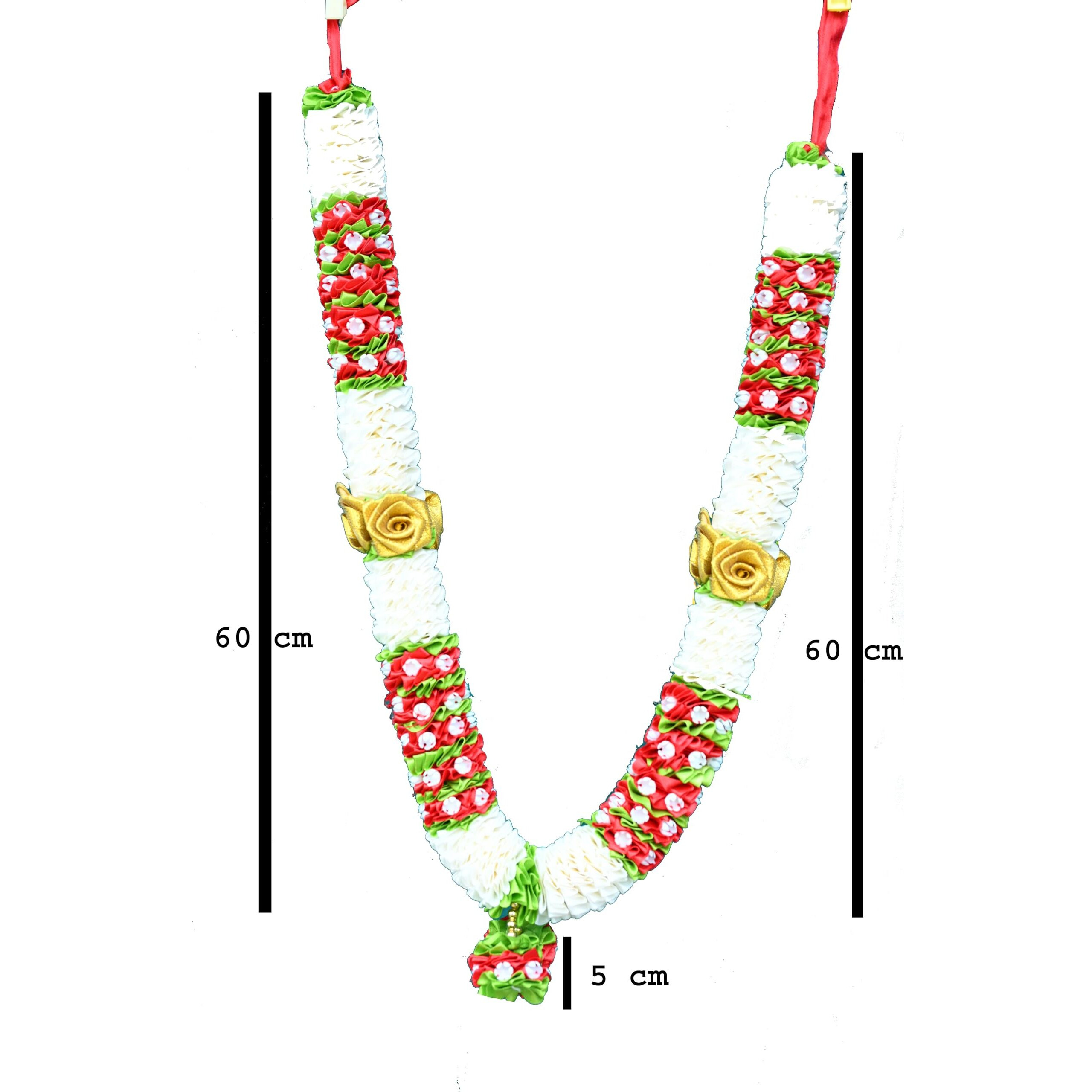 C Nuw White, Ribbon Yellow Rose Artifical Fabrtic Garland,Wedding Garland Home Decor Garland,Indoor/Outdoor Garland,Seasonal Garland,Festive Garland For Photo