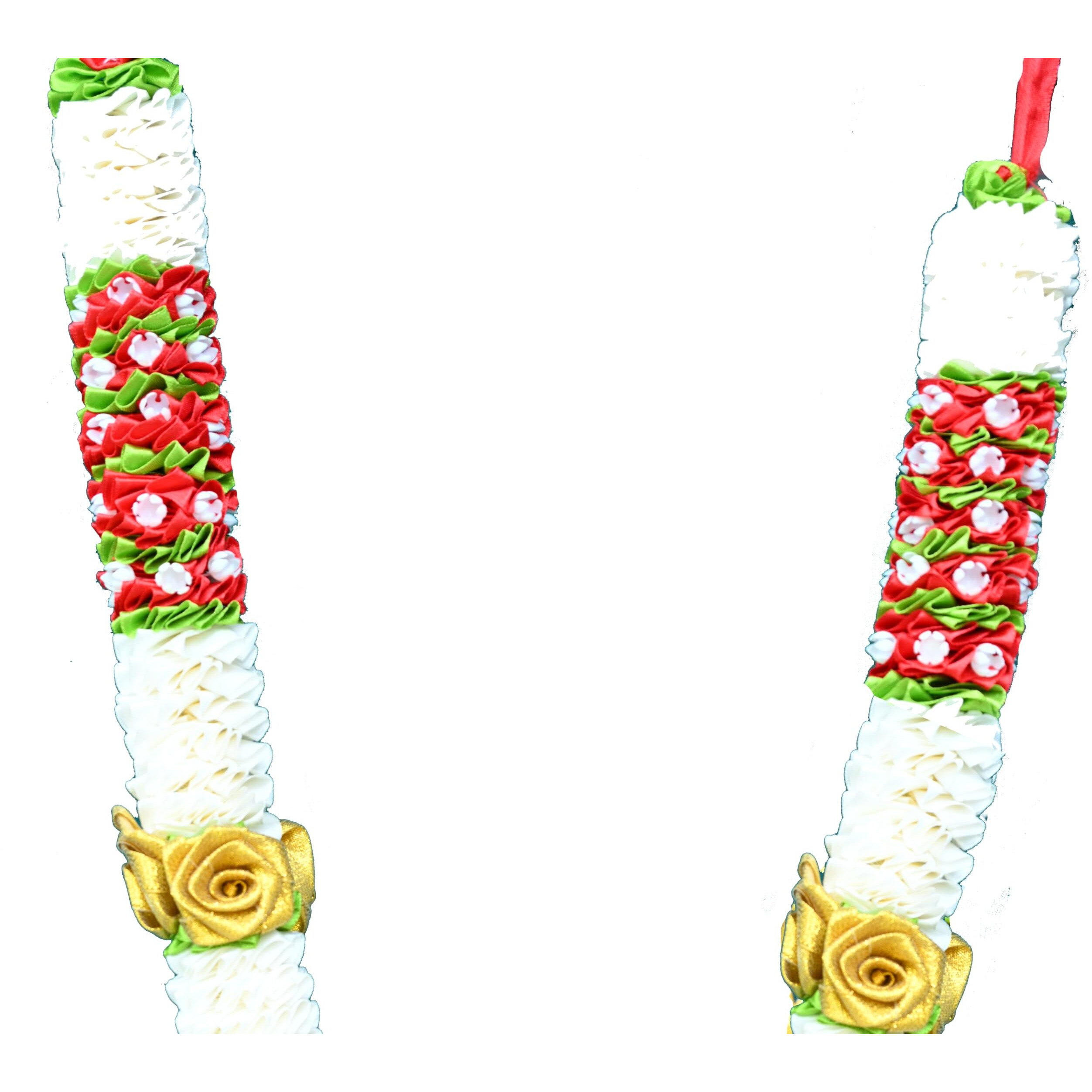 C Nuw White, Ribbon Yellow Rose Artifical Fabrtic Garland,Wedding Garland Home Decor Garland,Indoor/Outdoor Garland,Seasonal Garland,Festive Garland For Photo