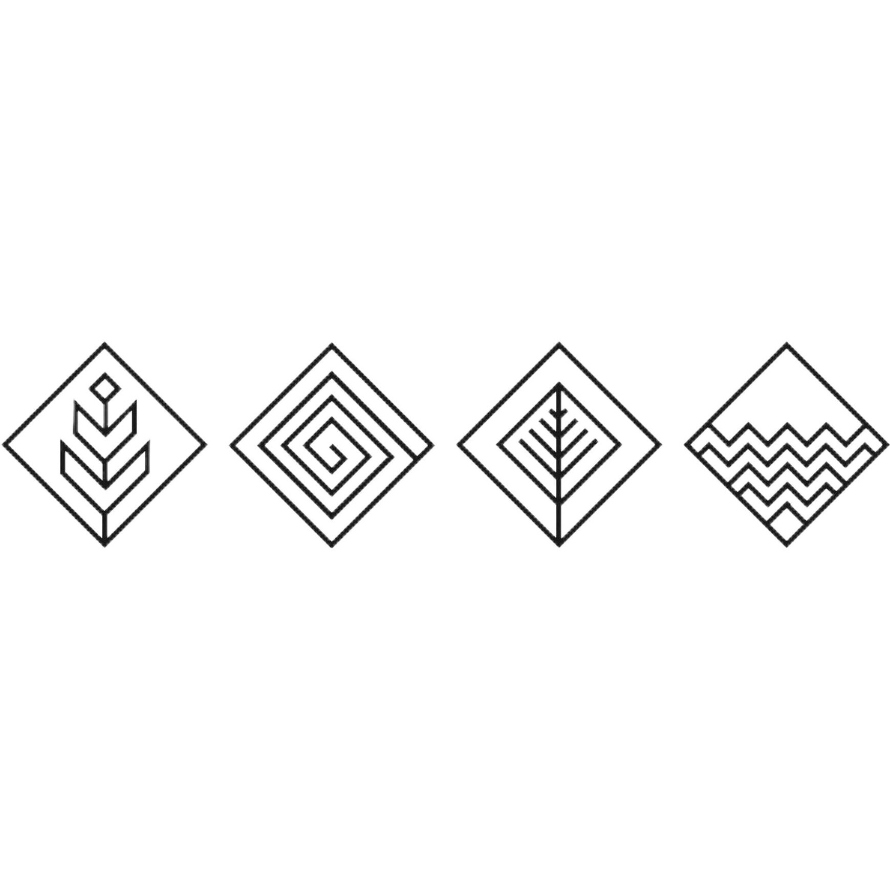 My Dream Carts Black Four Elements Wooden Wall Art, Home Decor Items (Each 30X30 Cm) (Set Of 4 Piece)