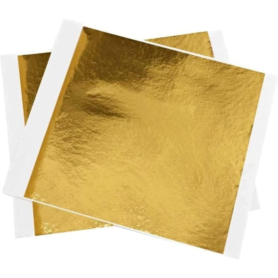 Fglc Italian Gold Leaf Sheets 8X8Cm (100 Gold Leaf Sheets)