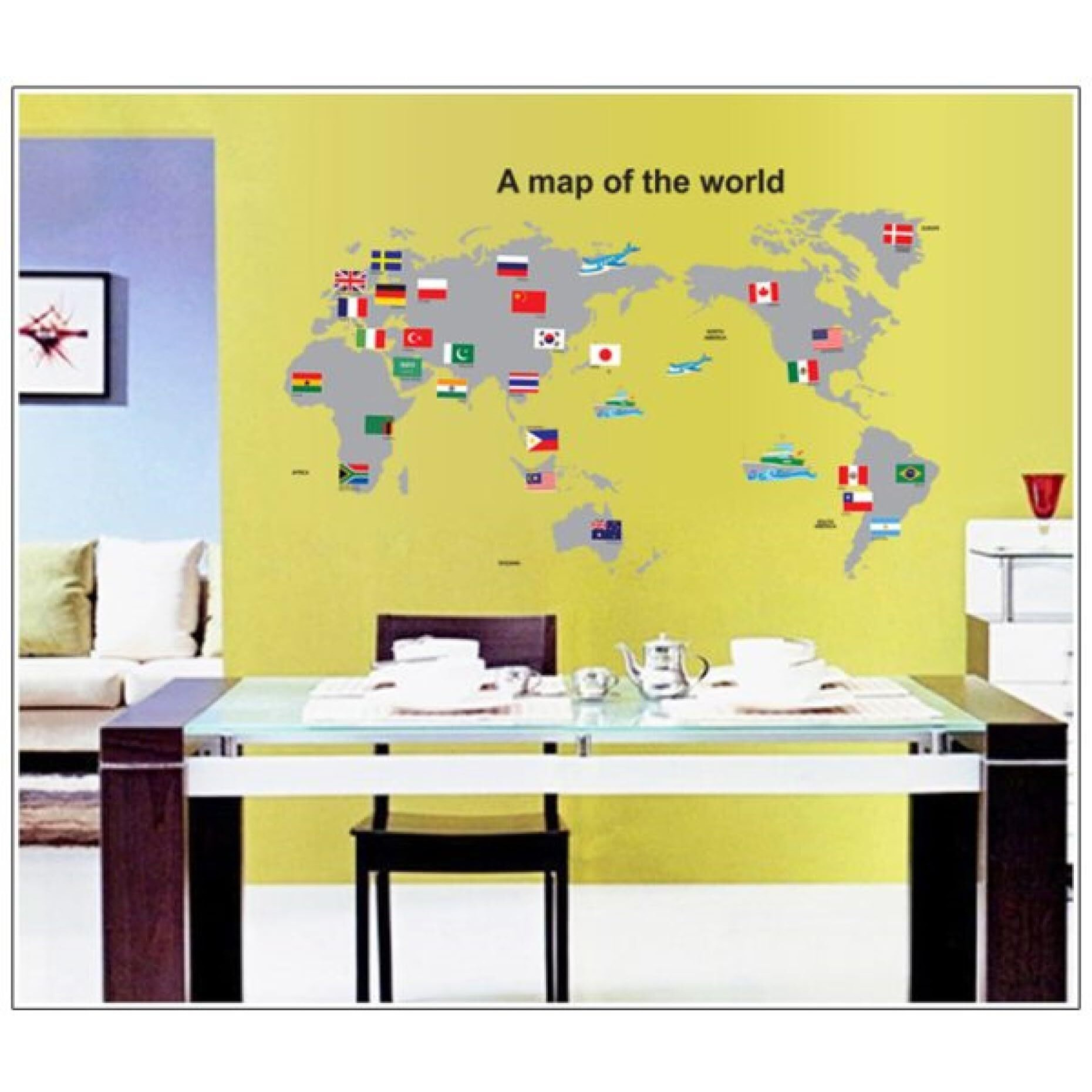 Jaamso Royals World Map Wall Decor, World Map For Wall, World Map Wall Sticker, World Map Poster, World Map Wall, Wall Map, Wall World Map (50 Cm X 70 Cm)