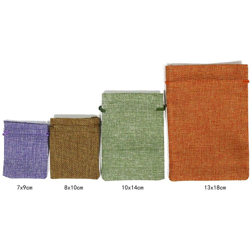 Diy Crafts Size 8X10Cm, Color Brown Coffee-9, 15 Pcs/Lot Drawstring Natural Burlap Bag Jute Gift Bags Multi Size Jewelry Packaging Wedding Ba(Size 8X10Cm, Color Brown Coffee-9)
