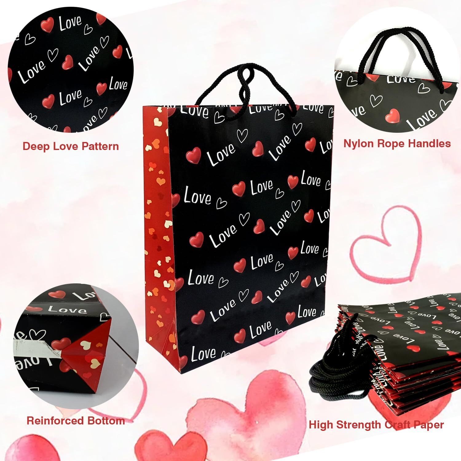 Aakriti Diwali Gift Bags 12.5" X10.2X3 Inches Large Gift Bags With Handles For Anniversary Wedding Birthday Party (25)