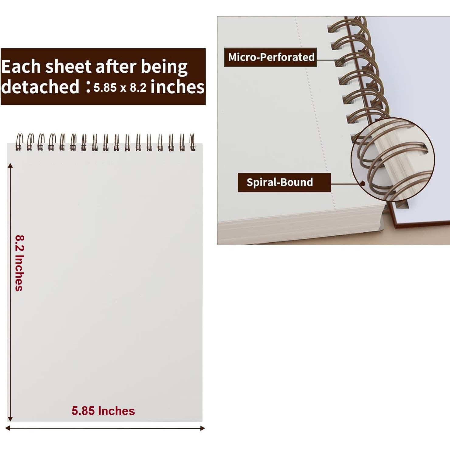 Corslet (Pack Of 2) Mixed Media Sketch Pad 5.85 X 8.2 Inches 25 Sheets 200Gsm Drawing Papers Spiral Bound Hardcover Sketchbook For Wet And Dry Media Markers Watercolour Acrylic Paint Drawing Painting