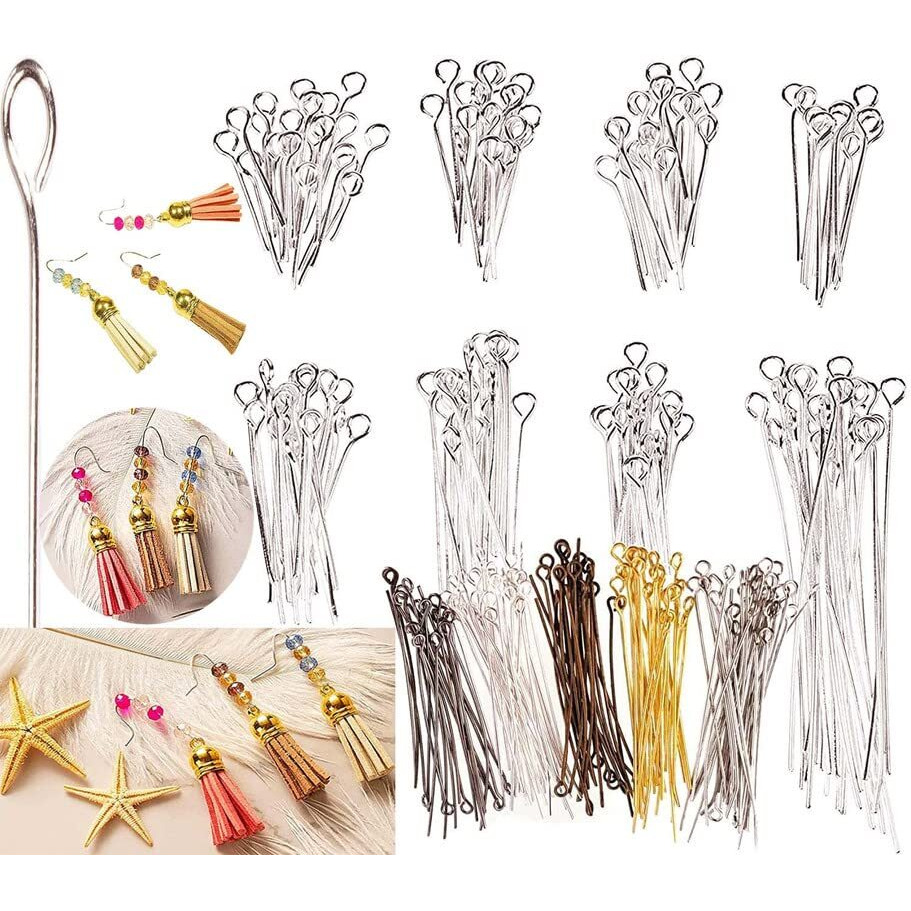 Diy Crafts 10 Gram, Antique Silver, Eye Pins For Jewelry Making - Jewelry Eye Pins, 20-Gauge Jewelry Findings Eye Pins Diy Jewelry Making Supplies, Different Lengths, Reg (10 Gram, Antique Silver)