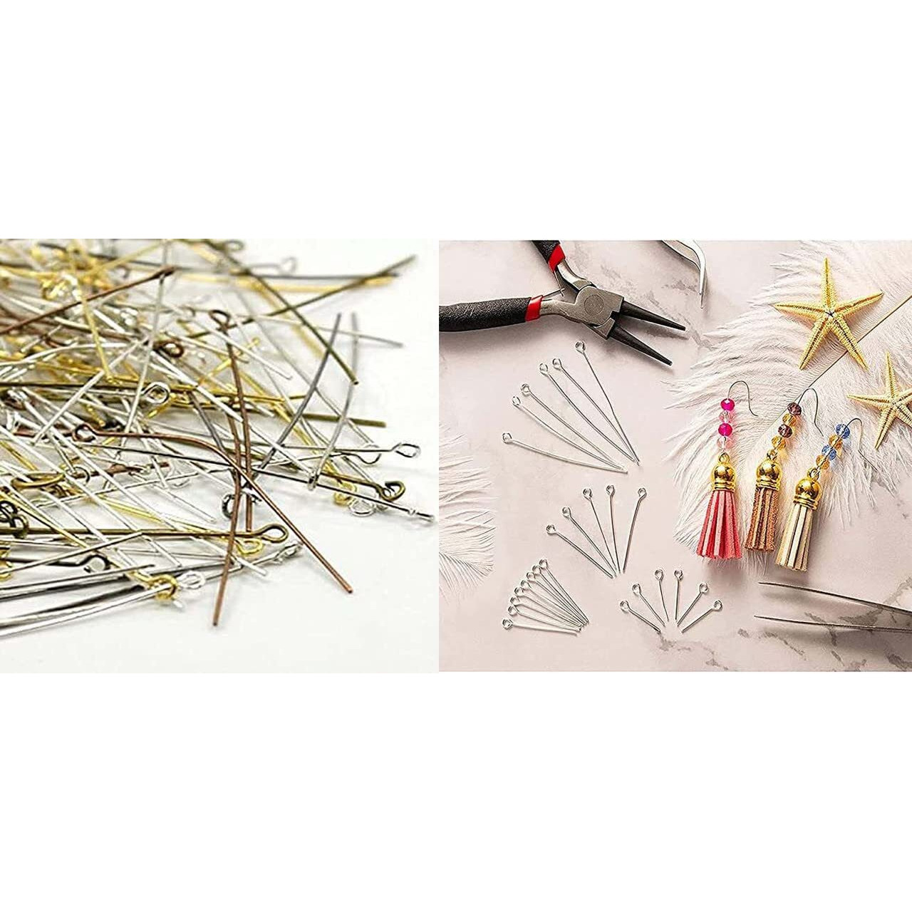 Diy Crafts 10 Gram, Antique Silver, Eye Pins For Jewelry Making - Jewelry Eye Pins, 20-Gauge Jewelry Findings Eye Pins Diy Jewelry Making Supplies, Different Lengths, Reg (10 Gram, Antique Silver)