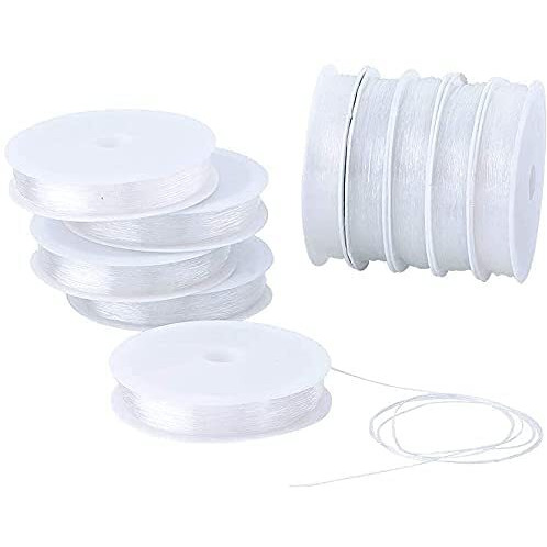 Diy Crafts Pack Of 1 Pc, Crystal, Rolls Elastic Stretch Polyester Threads Beading String Cord 10M Per Roll 1-10 Colors For Jewelry Making Bracelets Necklace Pack Of (Pack Of 1 Pc, Crystal)