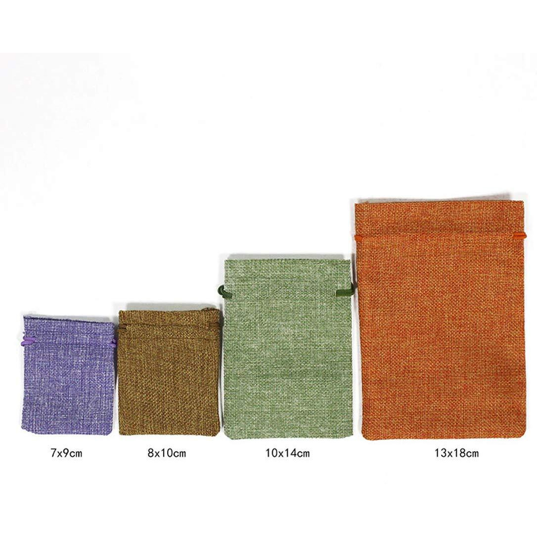Diy Crafts Size 8X10Cm, Color Pink-5, 15 Pcs/Lot Drawstring Natural Burlap Bag Jute Gift Bags Multi Size Jewelry Packaging Wedding Bags With (Size 8X10Cm, Color Pink-5)