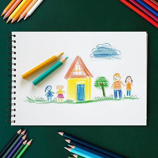 Papero A4 Sketch/Drawing Book  140 Gsm, 100 Pages/50 Sheets, Metal Wire-O Bound  Perfect For Professional Artists, Architects, Kids, And Adults (21.0 X 29.7 Cm) (Lost In Art)