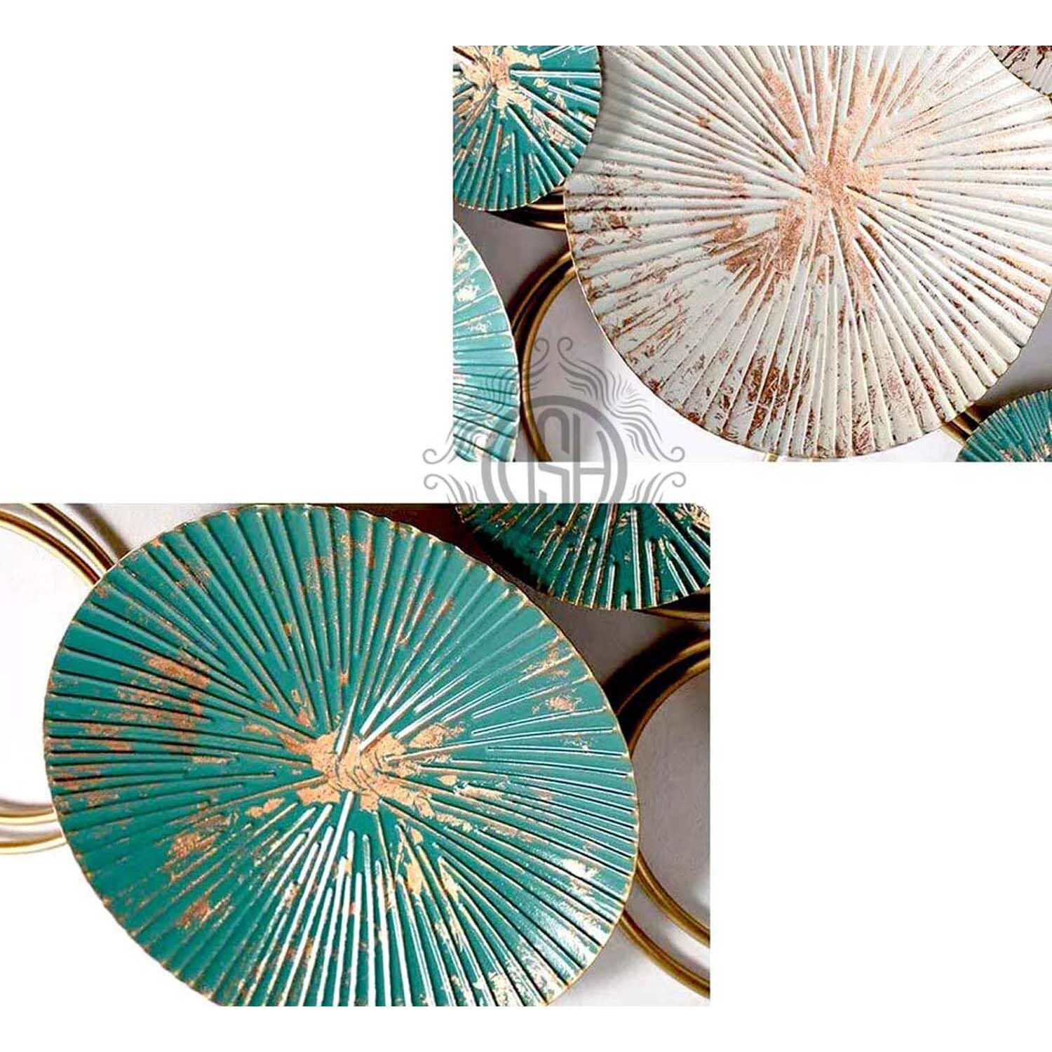Dsh Crafting Your Curiosity Dsh Metal Wall Art Wall Sculptures Hanging For Home Decorations Living Room Bedroom. (01-Circle-Green)
