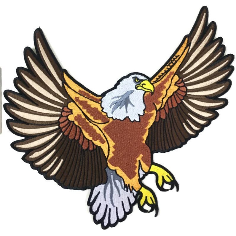 Sync Very Big Patch Embroidered 23 Cm Eagle Patches For Clothes,Jeans,Jackets,Biker,Badges For Bags,Kids Baby School Clothes Dresses Decoration Craft Sew Stitich On Clothes Paste On Fabric Diy Sweater