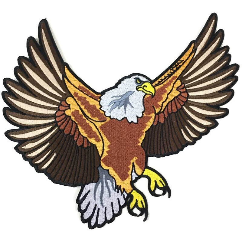 Sync Very Big Patch Embroidered 23 Cm Eagle Patches For Clothes,Jeans,Jackets,Biker,Badges For Bags,Kids Baby School Clothes Dresses Decoration Craft Sew Stitich On Clothes Paste On Fabric Diy Sweater