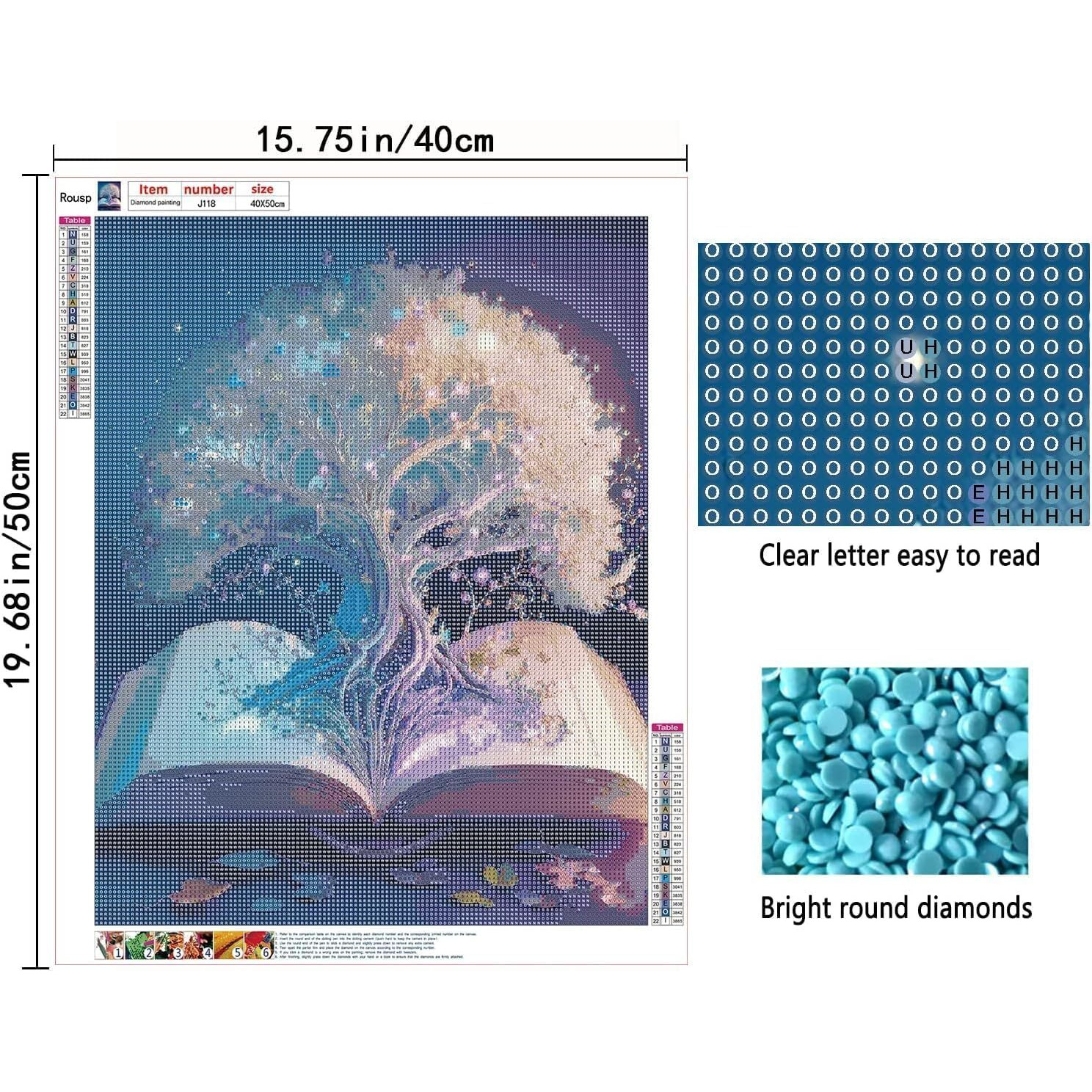 Diamond Painting Kit, 12X16Inch White Tree Of Life Diamond Painting, 5D Diamond Painting Kit For Adults & Kids, Very Suitable For Home Leisure And Wall Decoration, Gift For Kids And Adults