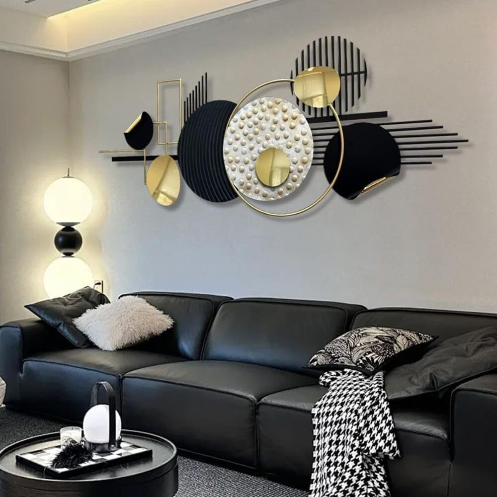 Home And Crafts - Metal Wall Art Wall Hanging Home Decoration Modern Accent For Stylish Interiors Wall Art For Home Decor, Living Room, Bedroom & Office (Size 46X26 Inch)