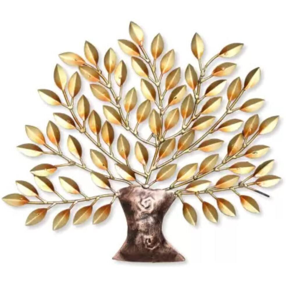Decore Basket Small Leaf Tree Wall Decor (16 X 01 X 16 In)