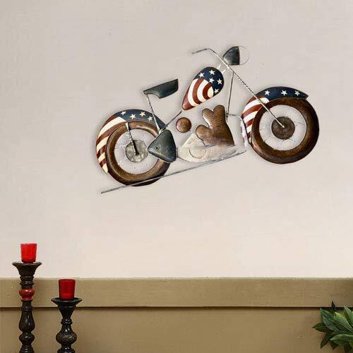 World Decor Us Bike Wall Decor (60 * 03 * 34 In)( Multicolour)