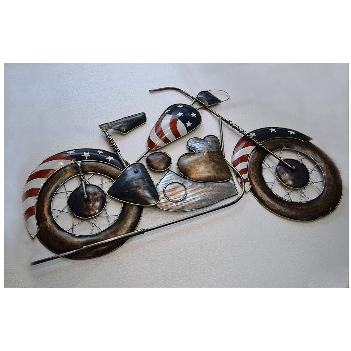 World Decor Us Bike Wall Decor (60 * 03 * 34 In)( Multicolour)